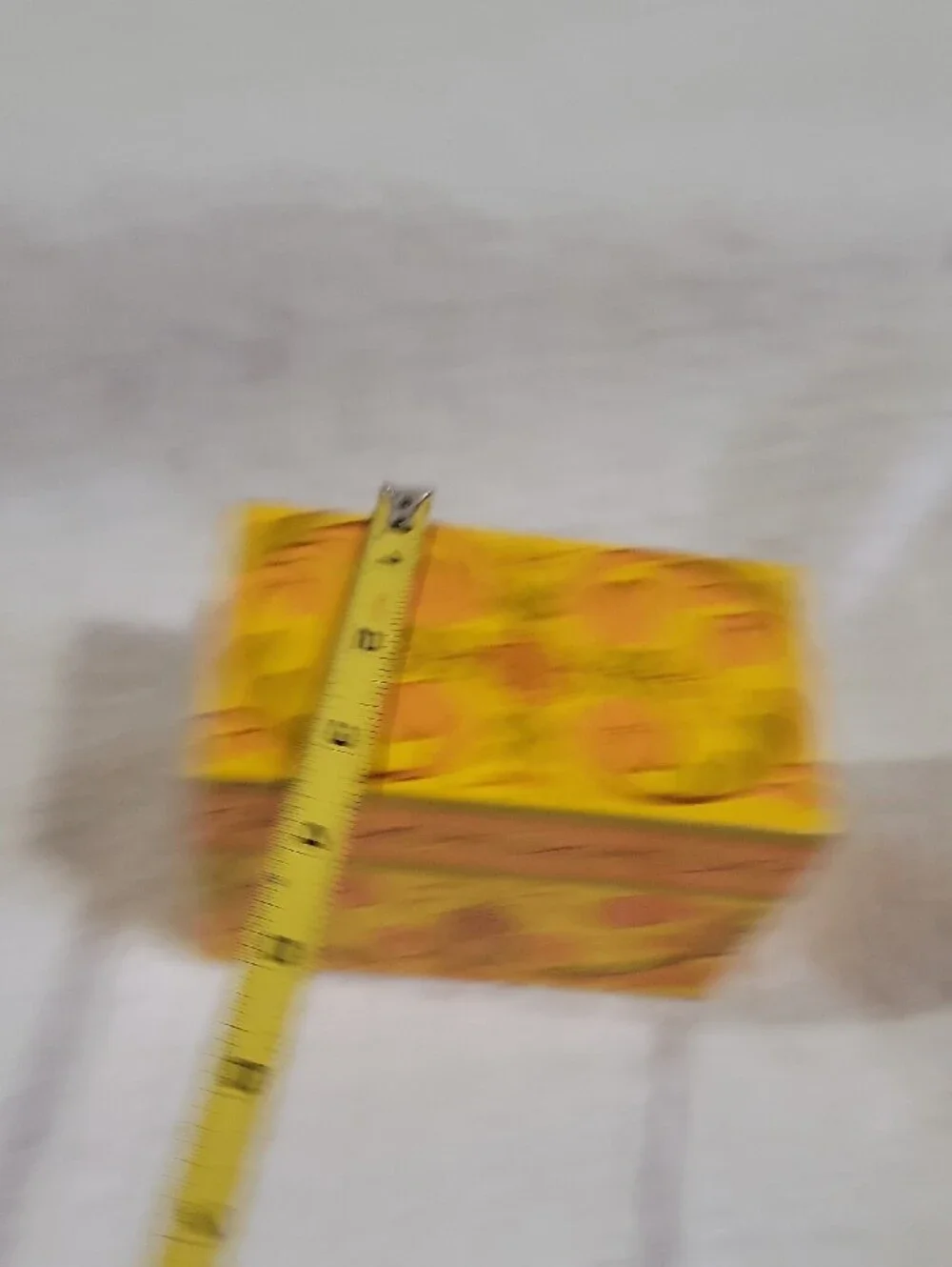Vintage Avon Decorative Yellow and Orange Floral Recipe Box